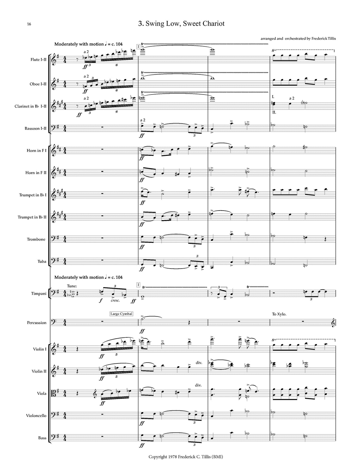 Tillis: Three Symphonic Spirituals