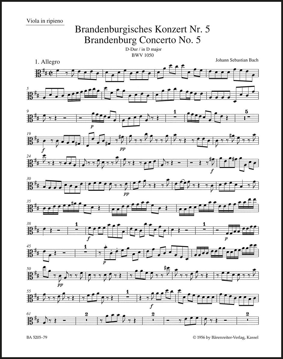 Bach: Brandenburg Concerto No. 5 in D Major, BWV 1050 – Ficks Music