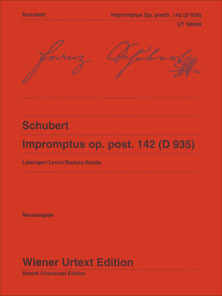Schubert: Impromptus, D 935, Op. posth. 142 – Ficks Music