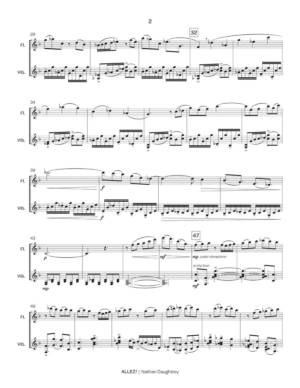 Daughtrey: Allez! (Version for Flute & Vibraphone)