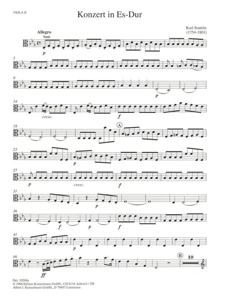 Stamitz: Clarinet Concerto No. 6 in E-flat Major