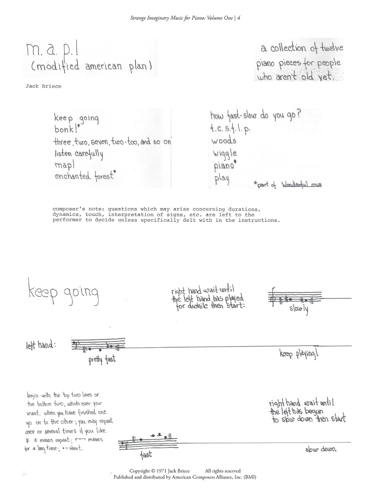 The Strange Imaginary Piano - Volume 1