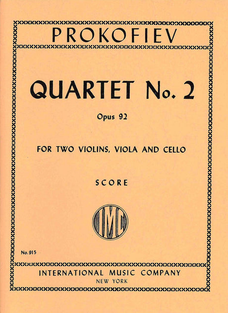 Prokofiev: String Quartet No. 2 in F Major, Op. 92