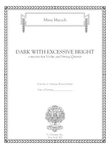 Mazzoli: Dark with Excessive Bright (for violin and string quintet)