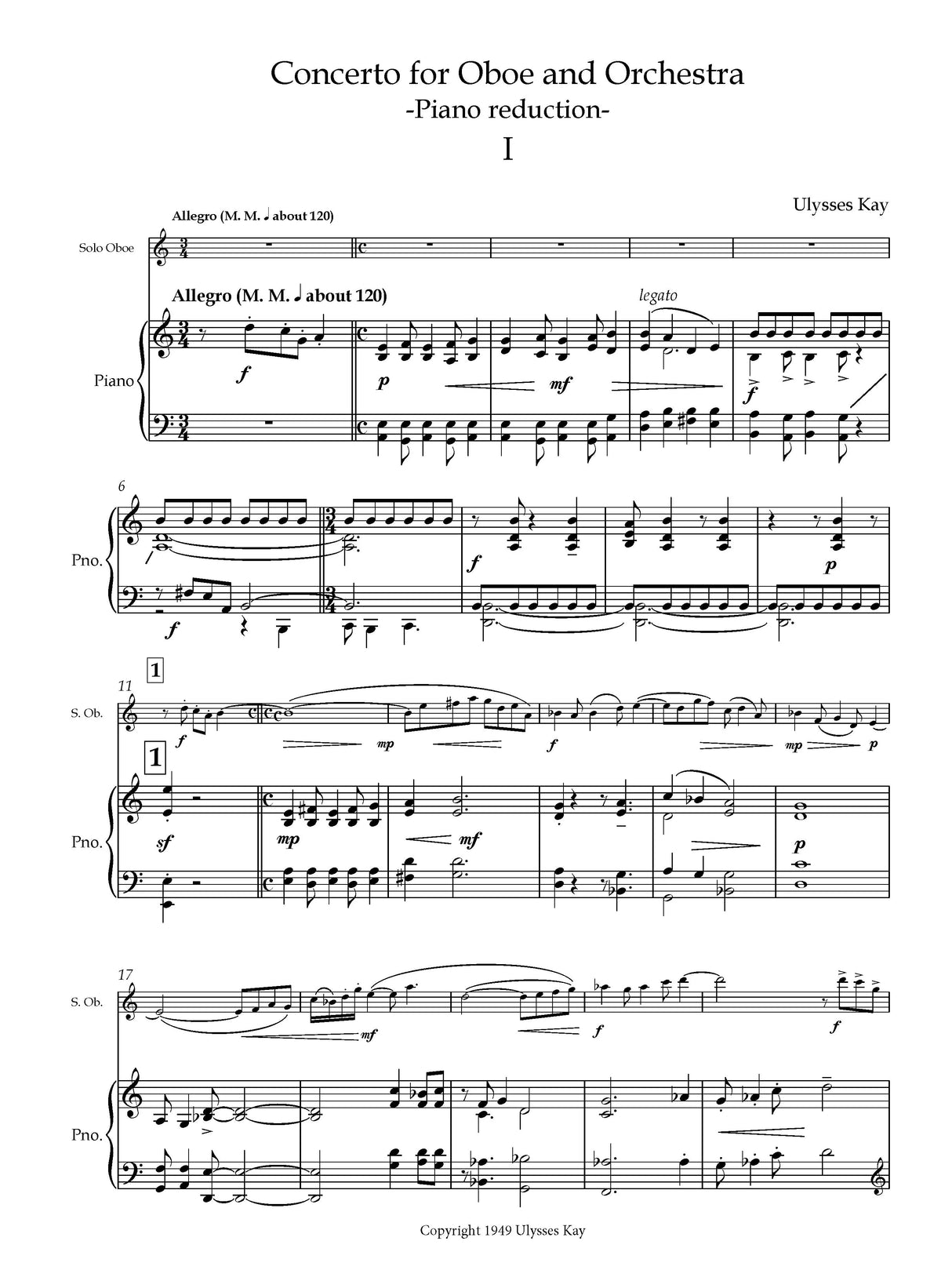 Kay: Oboe Concerto