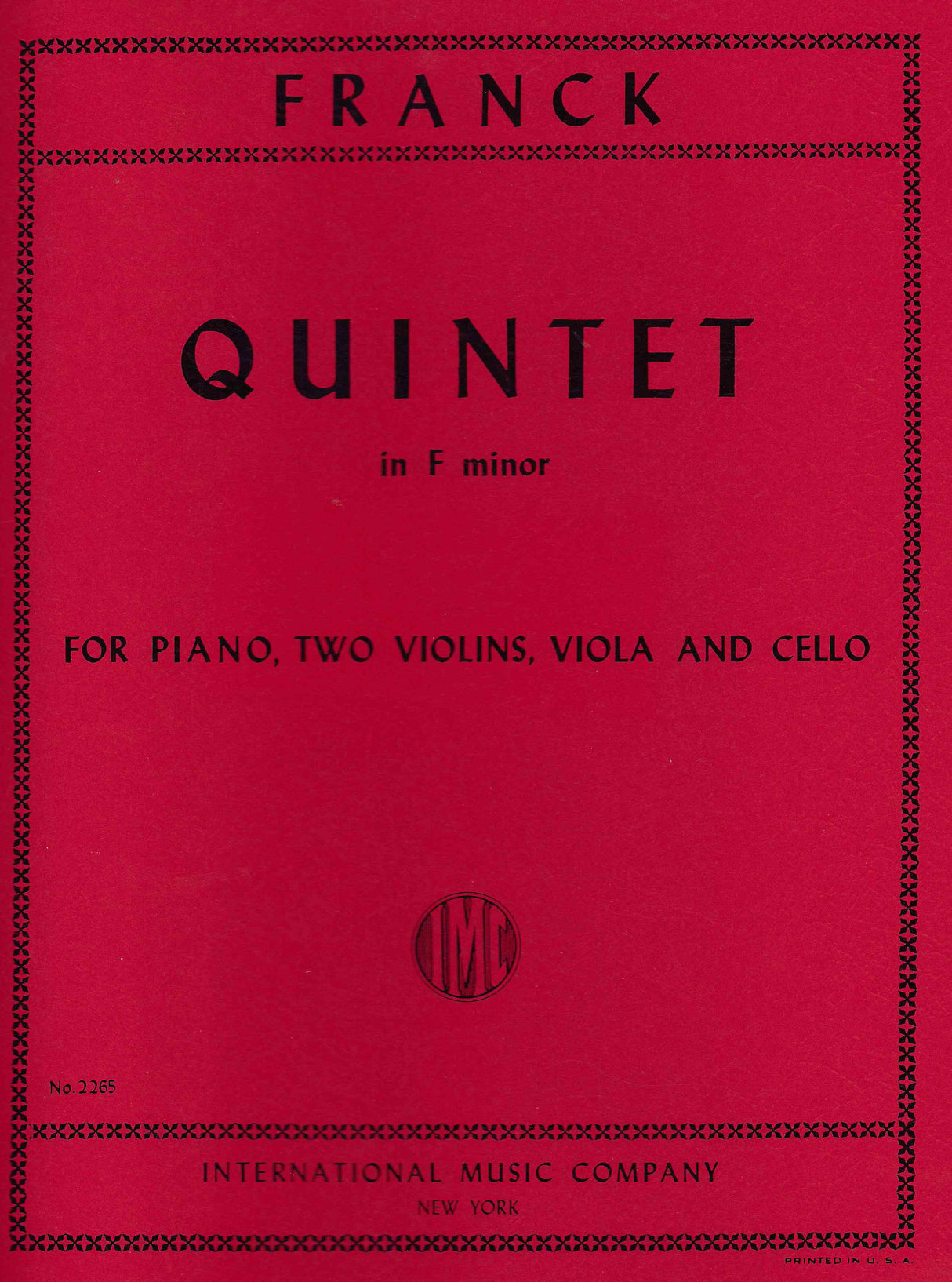 Franck: Piano Quintet in F Minor