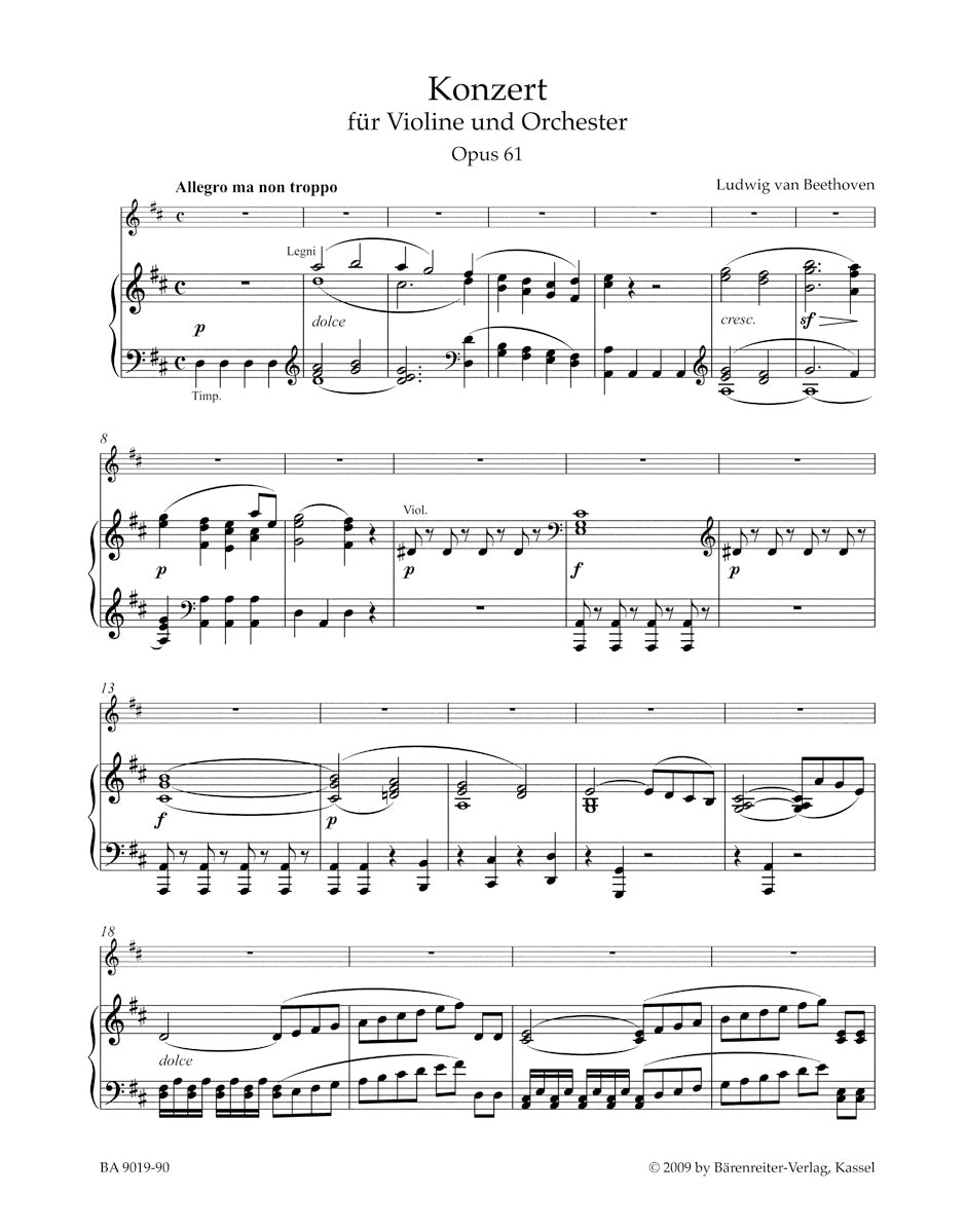 Beethoven: Violin Concerto in D Major, Op. 61 – Ficks Music