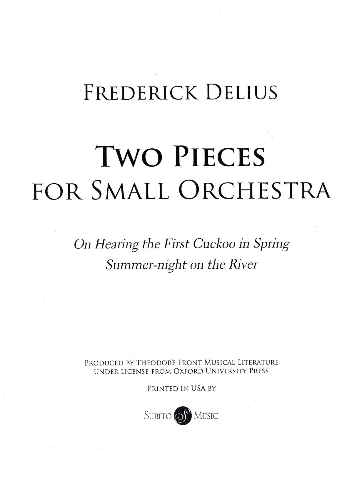 Delius: 2 Pieces