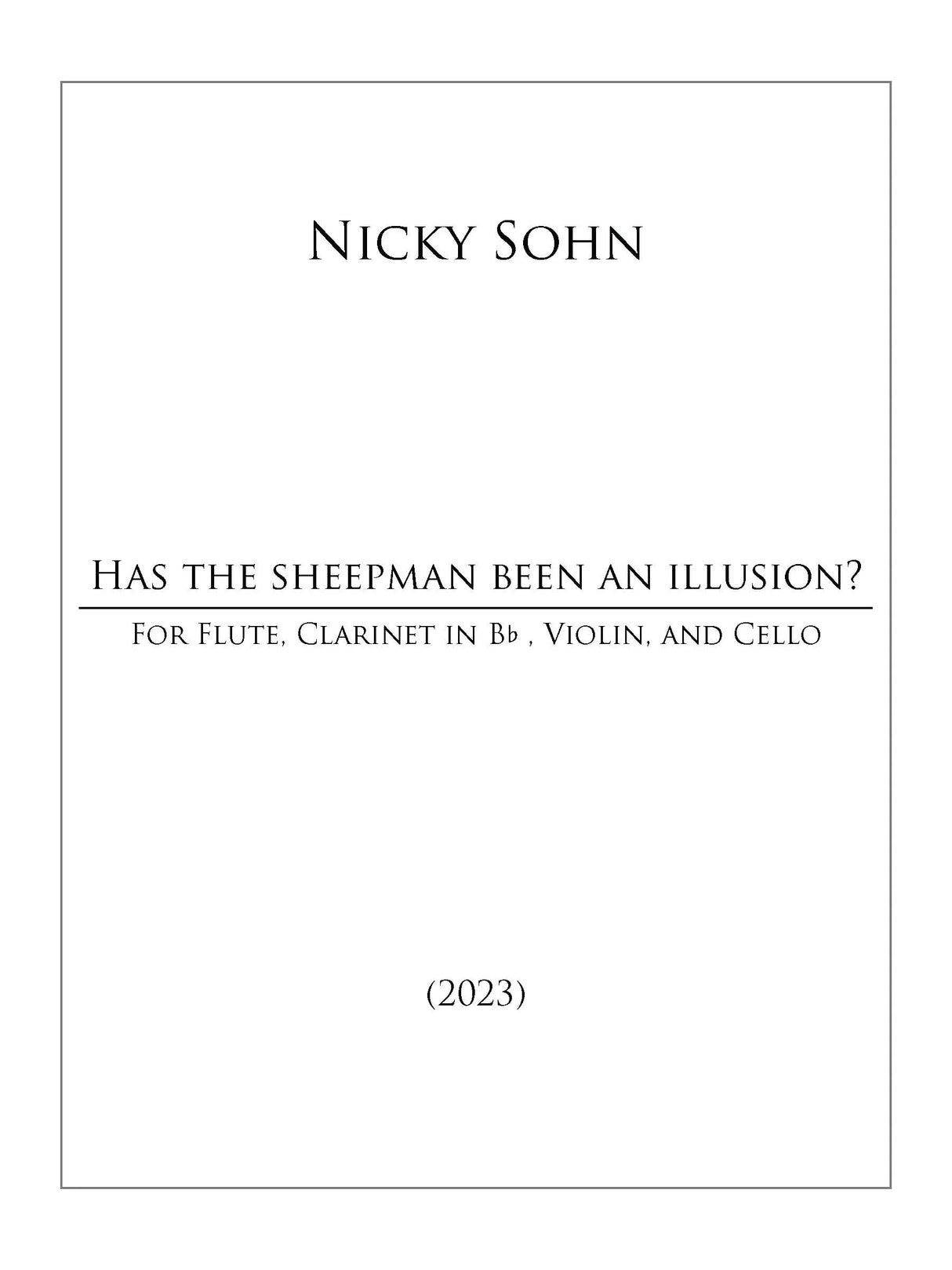 Sohn: Has the sheepman been an illusion?