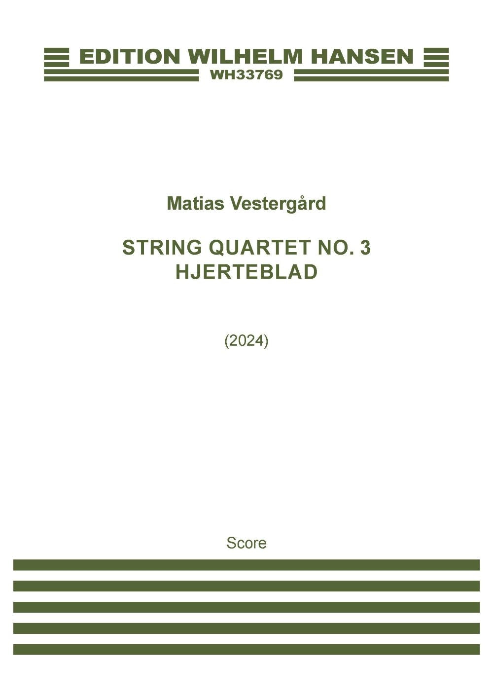 Vestergård: String Quartet No. 3