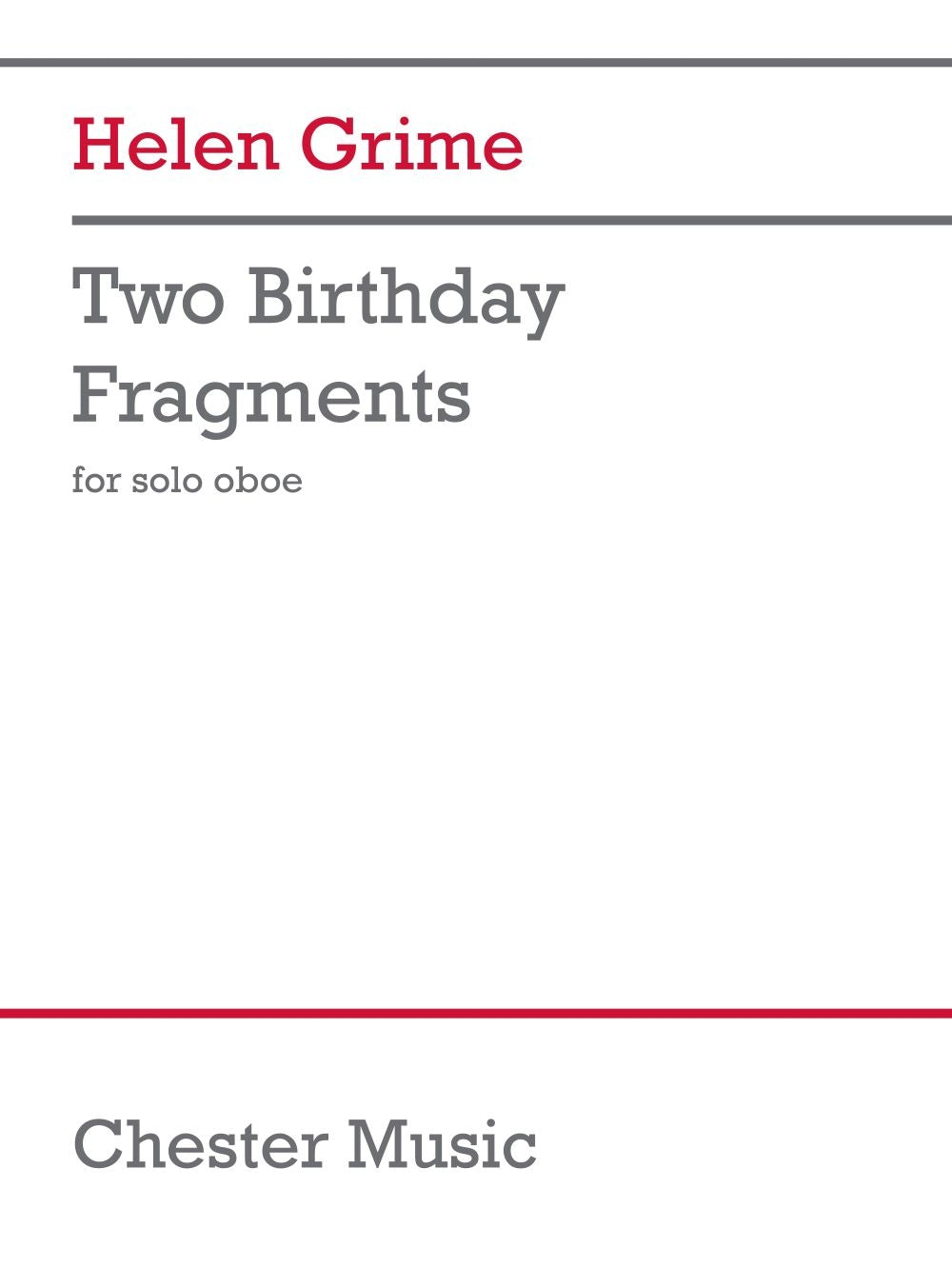 Grime: Two Birthday Fragments
