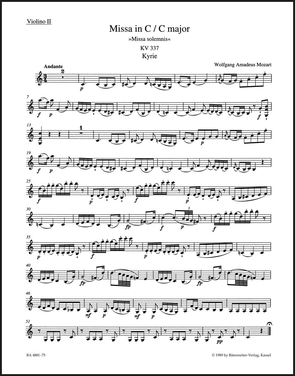 Mozart: Missa in C Major, K. 337 ("Missa solemnis")