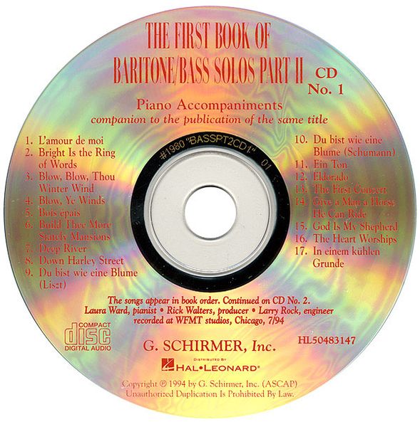 The First Book of Baritone/Bass Solos – Part 2