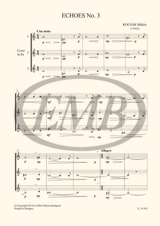 Kocsár: Echoes No. 3