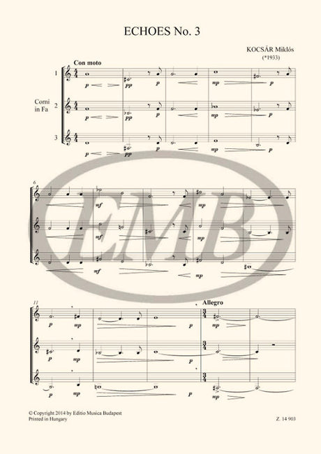 Kocsár: Echoes No. 3