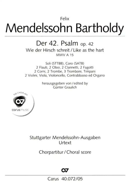 Mendelssohn: Psalm 42 - "Wie der Hirsch schreit", Op. 42