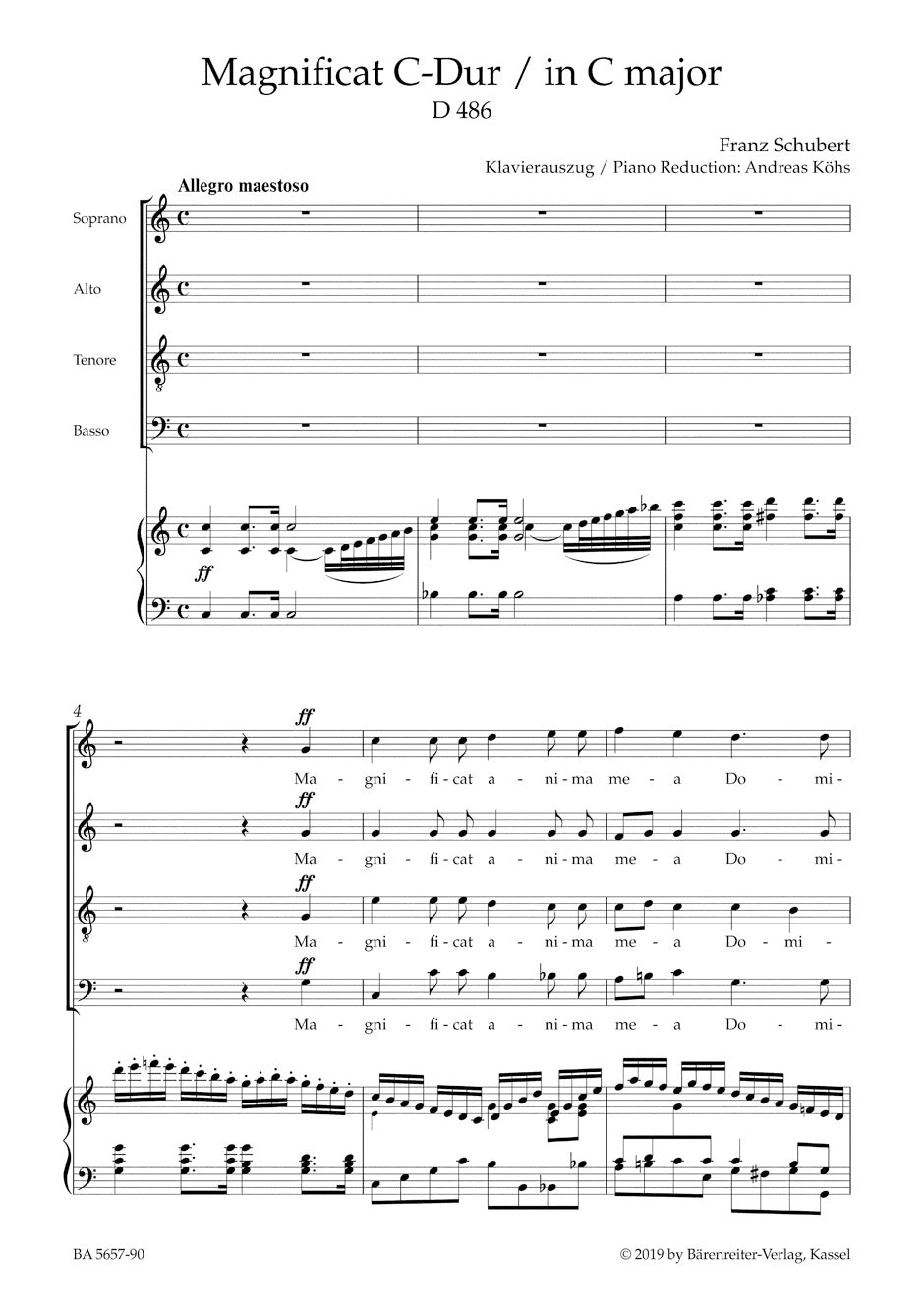 Schubert: Magnificat in C Major, D 486 – Ficks Music