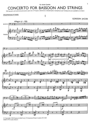 Jacob: Bassoon Concerto