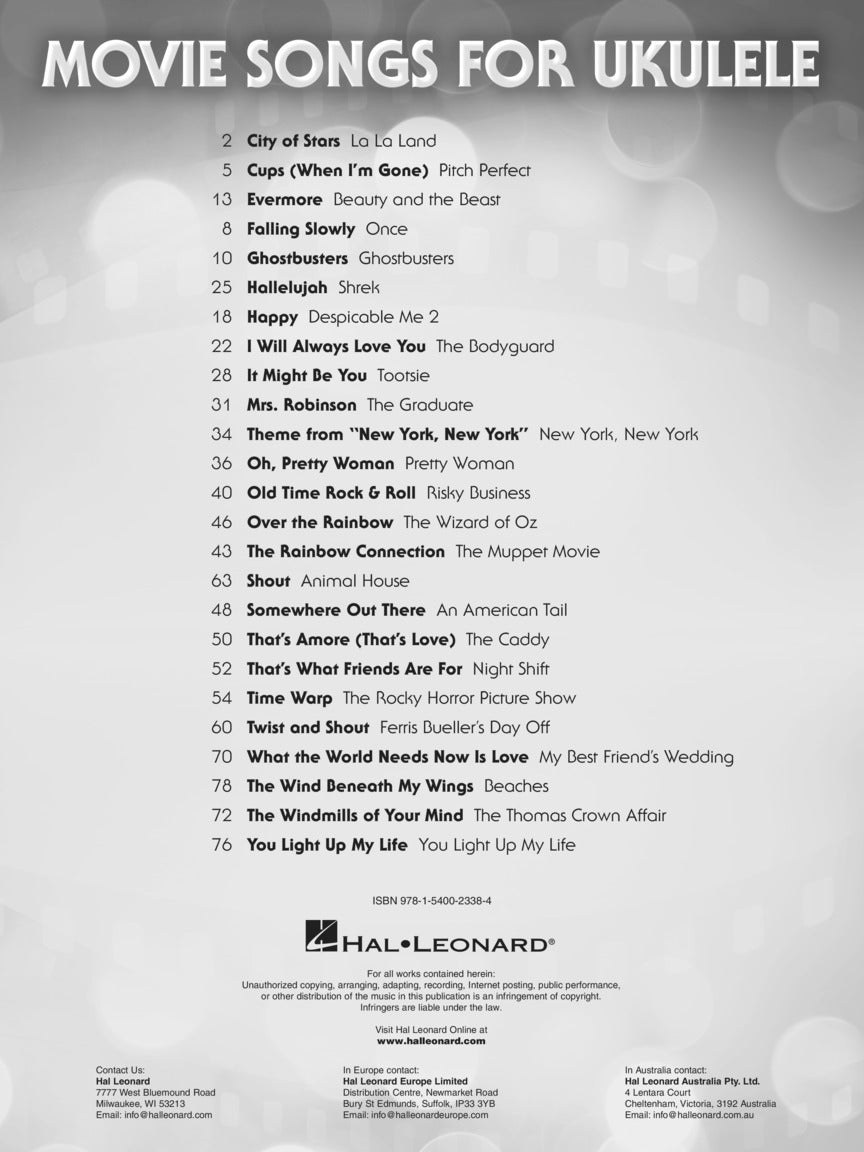 Movie Songs for Ukulele