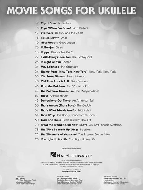 Movie Songs for Ukulele