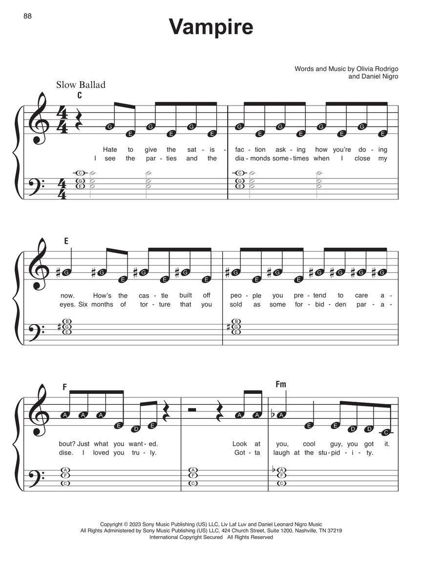 Instant Piano Songs: Chart Hits