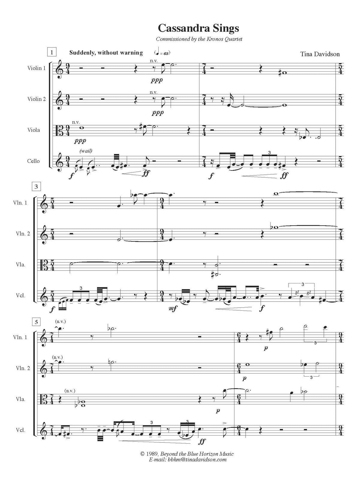 Davidson: Cassandra Sings