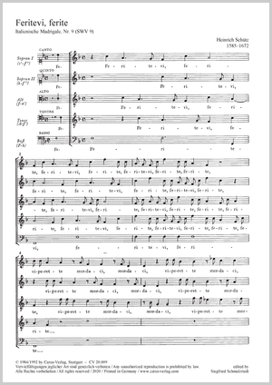 Schütz: Feritevi, ferite (Wound each other, strike out), SWV 9
