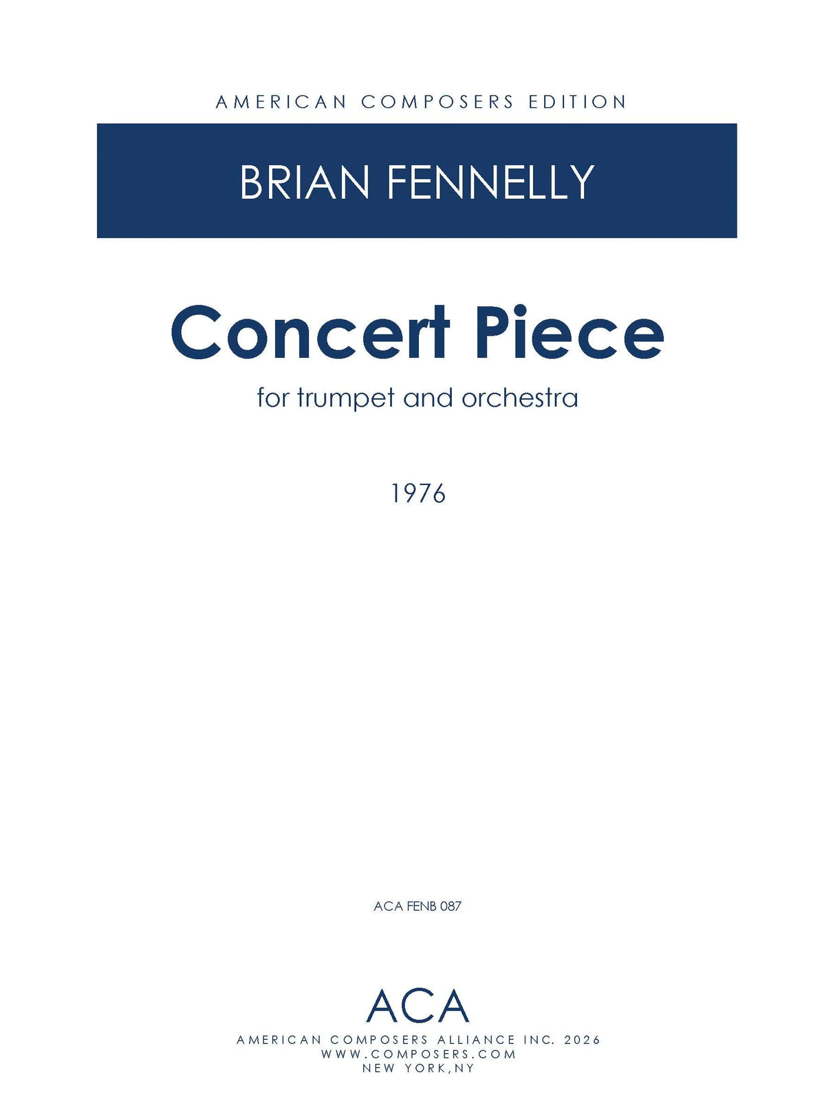 Fennelly: Concert Piece for Trumpet and Orchestra
