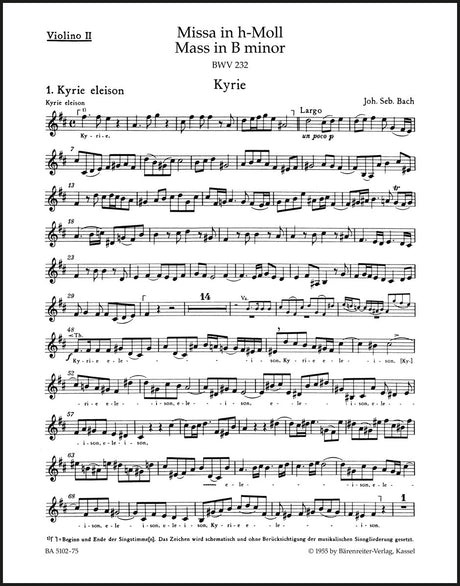 Bach: Mass in B Minor, BWV 232