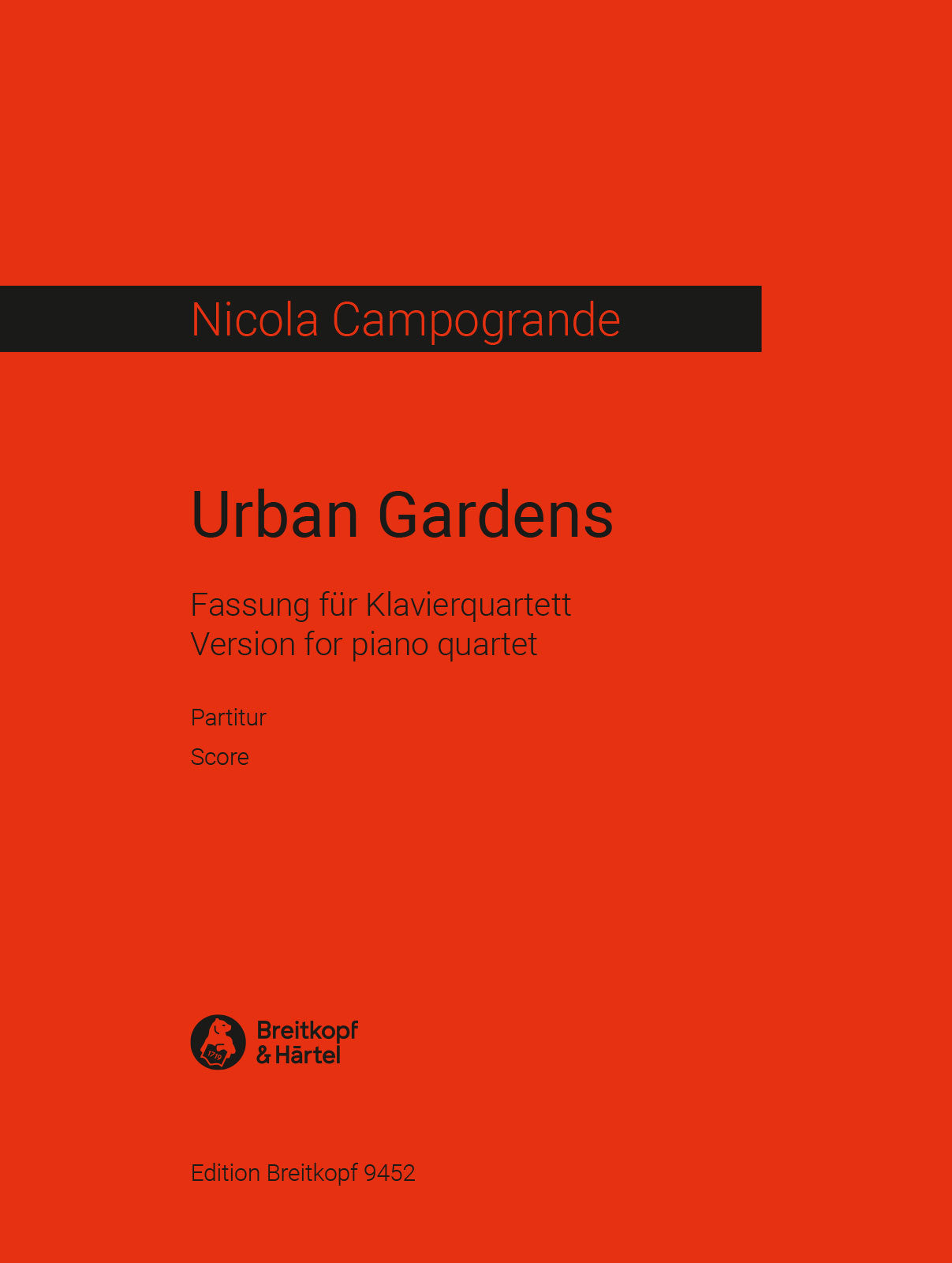 Campogrande: Urban Gardens (Version for Piano Quartet)