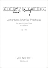 Krenek: Lamentatio Jeremiae Prophetae, Op. 93