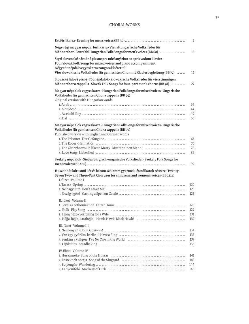 Bartók: Choral Works