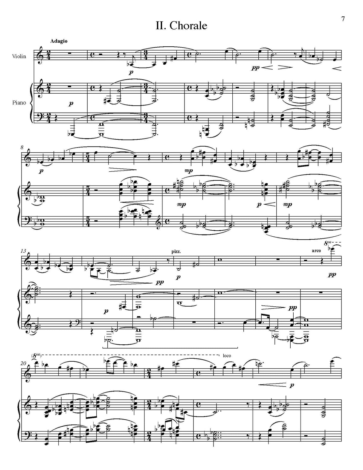 Shawn: A Chorale and Two Dances (Version for Violin & Piano)