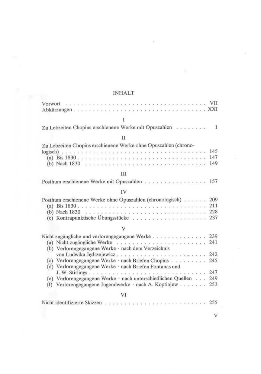 Chopin: Thematisch-Bibliographisches Werkverzeichnis (Thematic Bibliography)