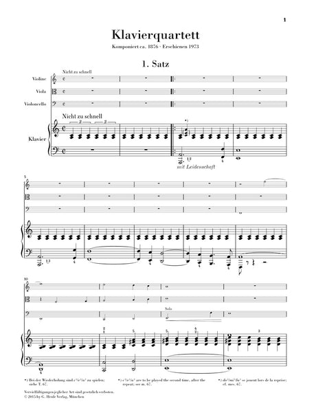 Mahler: Piano Quartet in A Minor