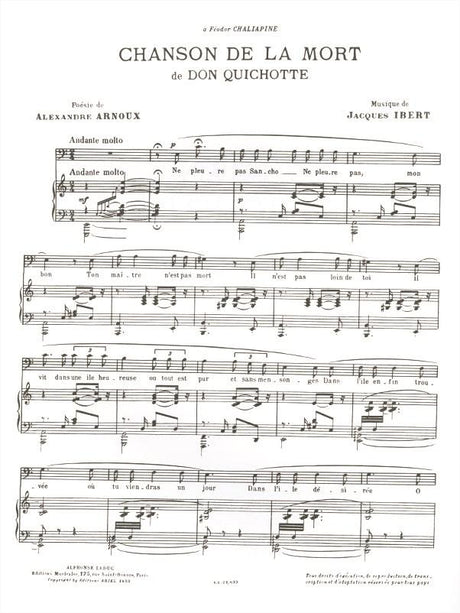 Ibert: Chanson de la Mort