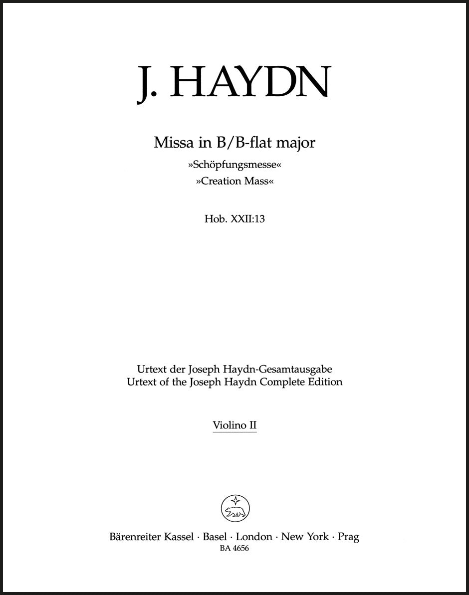 Haydn: Missa solemnis in B-flat Major, Hob. XXII:13
