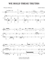 Shatin: We Hold These Truths (Version for SATB Choir & Piano)