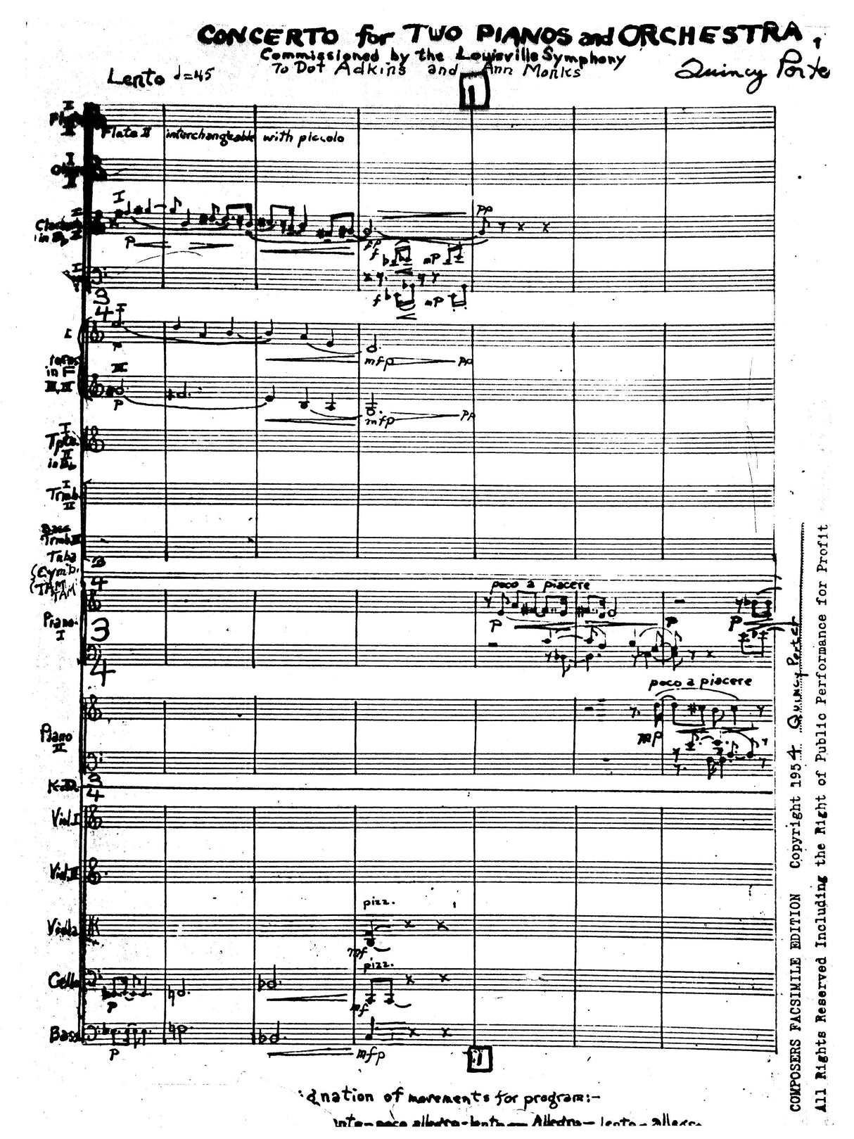 Porter: Concerto for Two Pianos & Orchestra