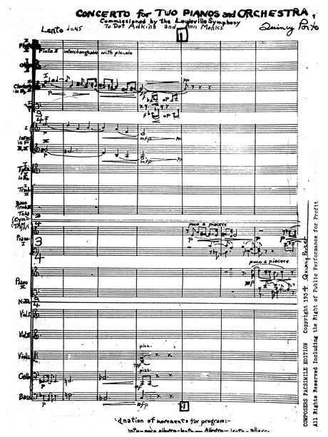 Porter: Concerto for Two Pianos & Orchestra