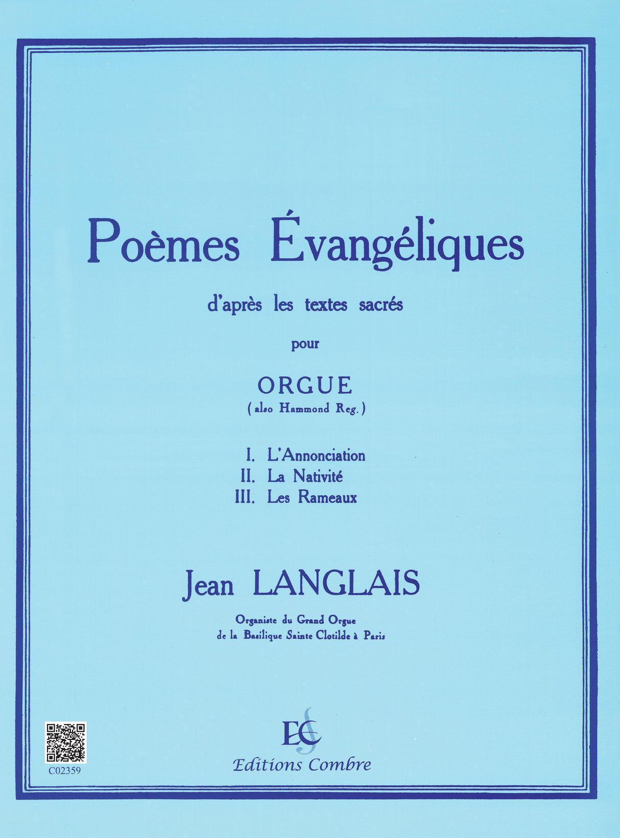 Langlais: Poèmes évangéliques