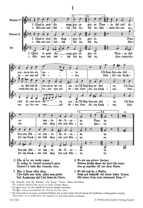 Monteverdi: Canzonetten