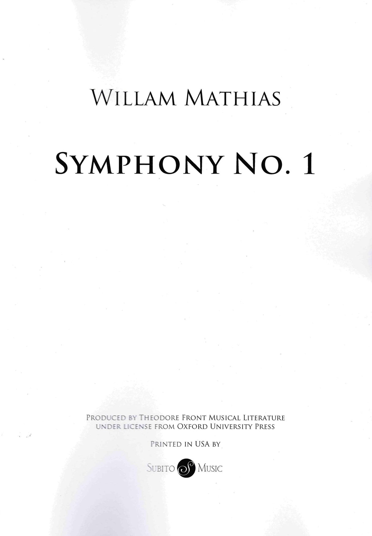 Mathias: Symphony No. 1