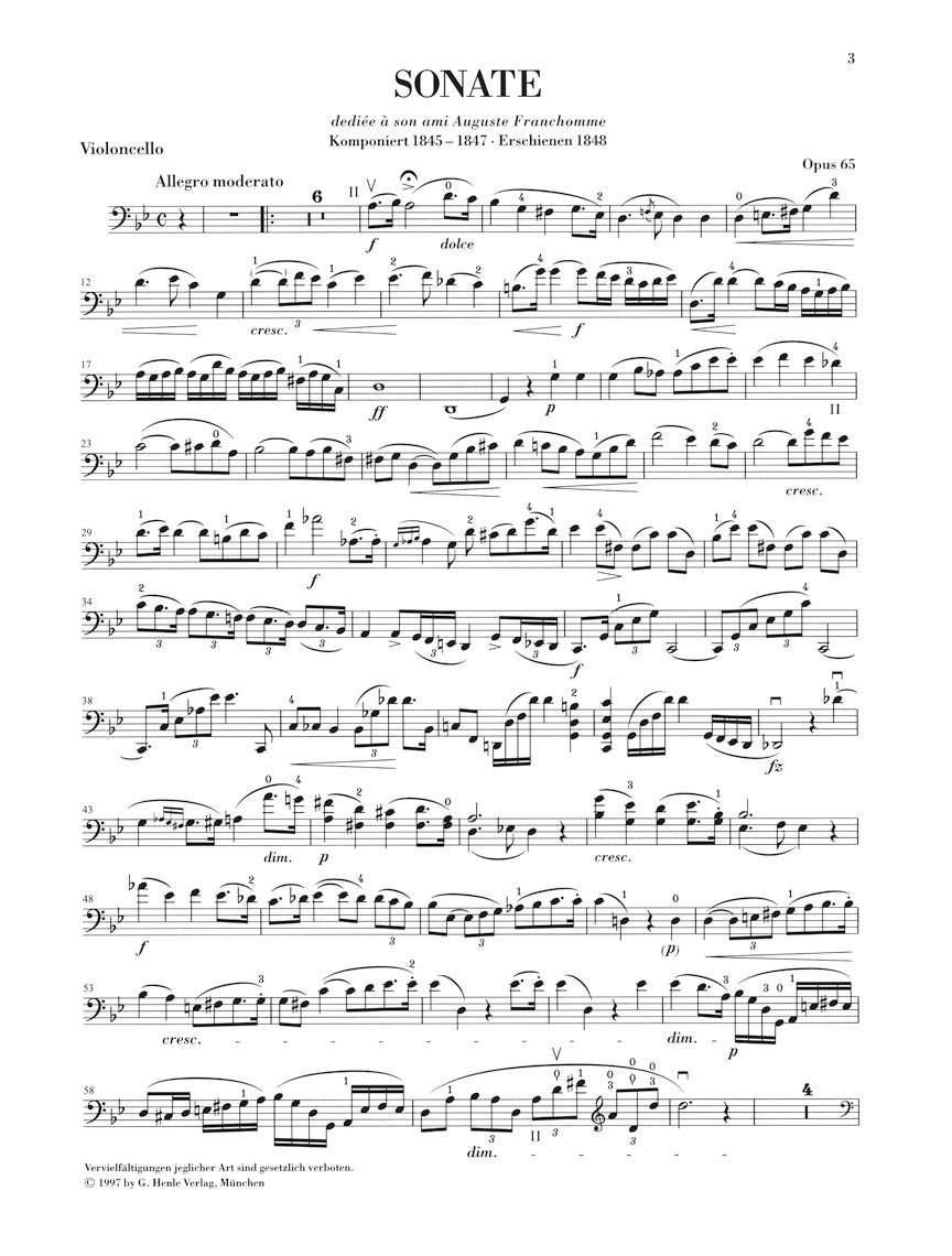 Sonaten für Cello und Klavier Chopin: Cello Sonata in G Minor, Op. 65 – Ficks Music