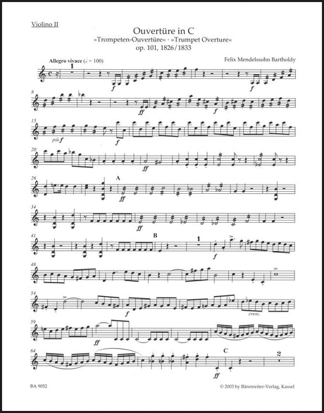 Mendelssohn: Trumpet Overture, MWV P 2, Op. 101
