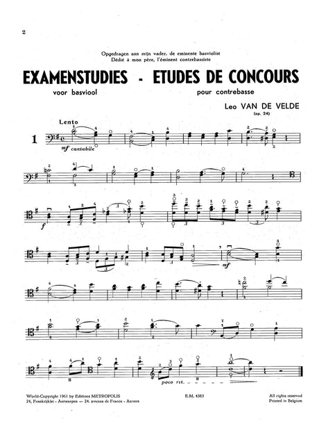 L. Velde: Competition Studies (Examenstudies)