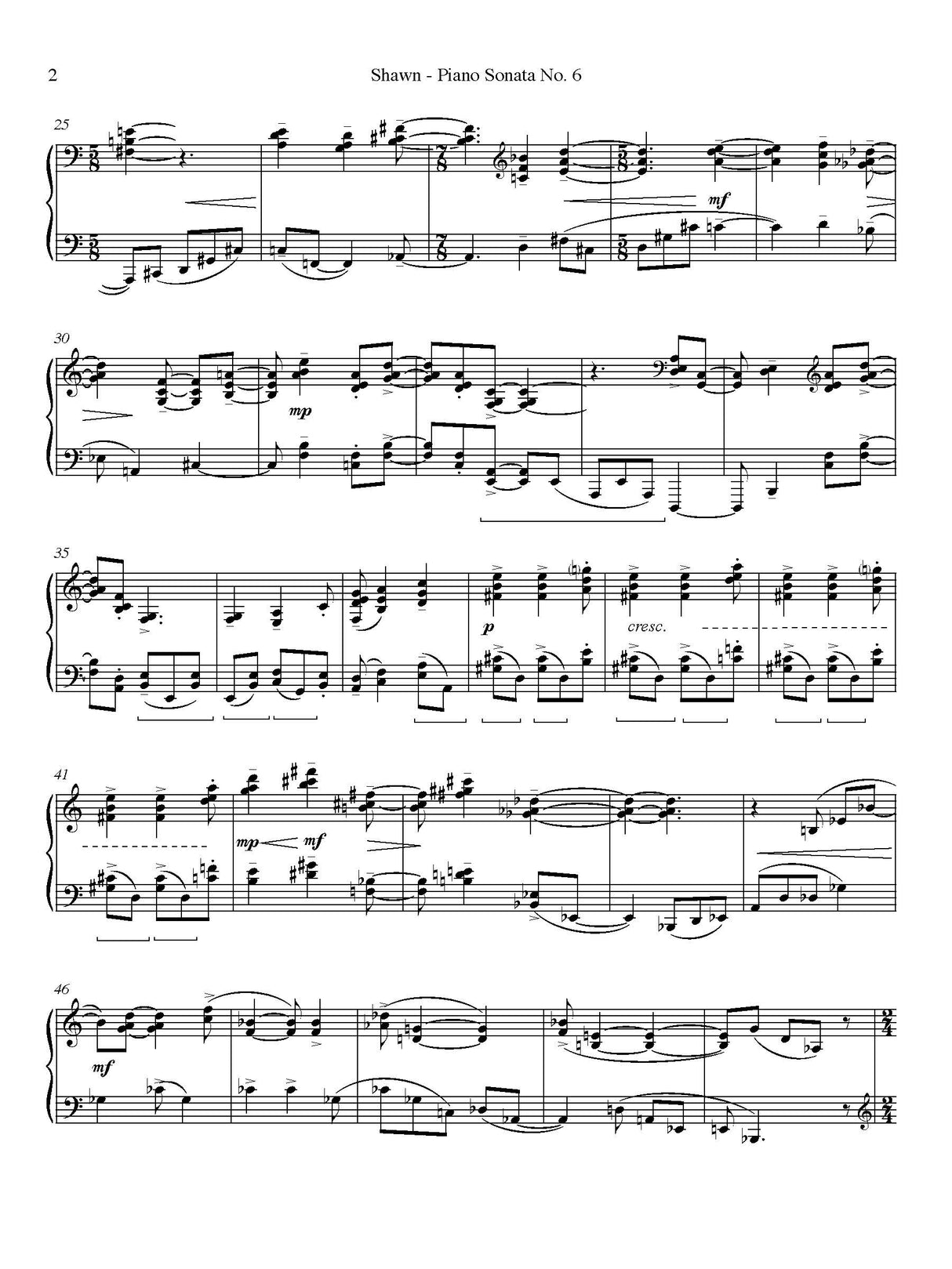 Shawn: Piano Sonata No. 6