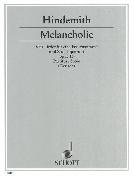 Hindemith: Melancholie, Op. 13