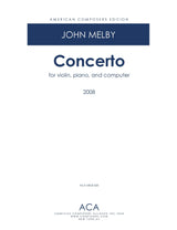Melby: Electro-Acoustic Concerto for Violin & Piano