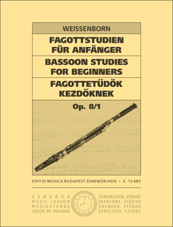Weissenborn: Bassoon Studies for Beginners, Op. 8, No. 1